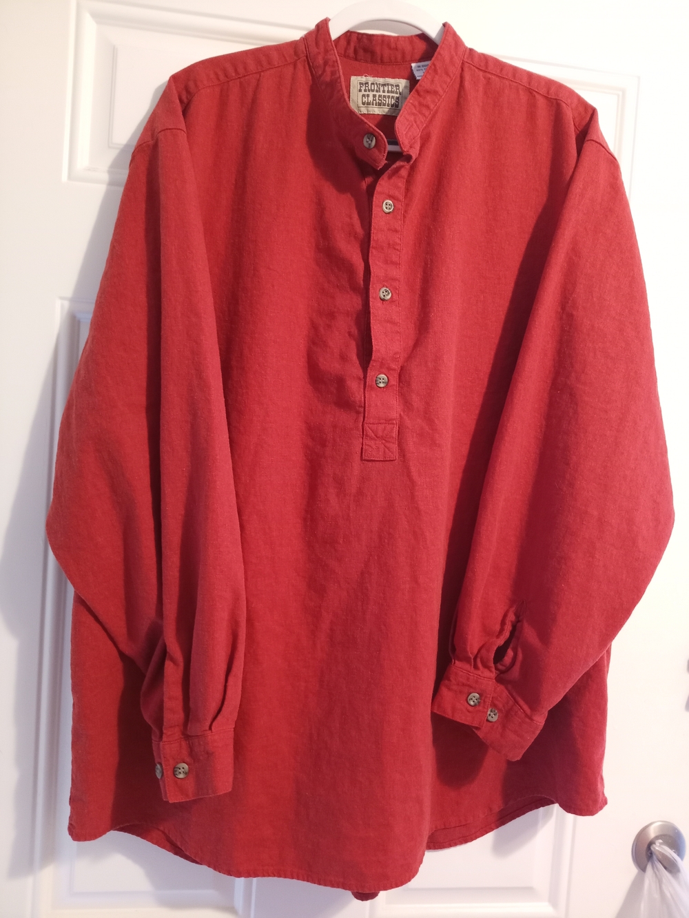 FRONTIER CLASSICS WESTERN Scully SHIRT MENS SIZE XL LONG SLEEVE BAND COLLAR